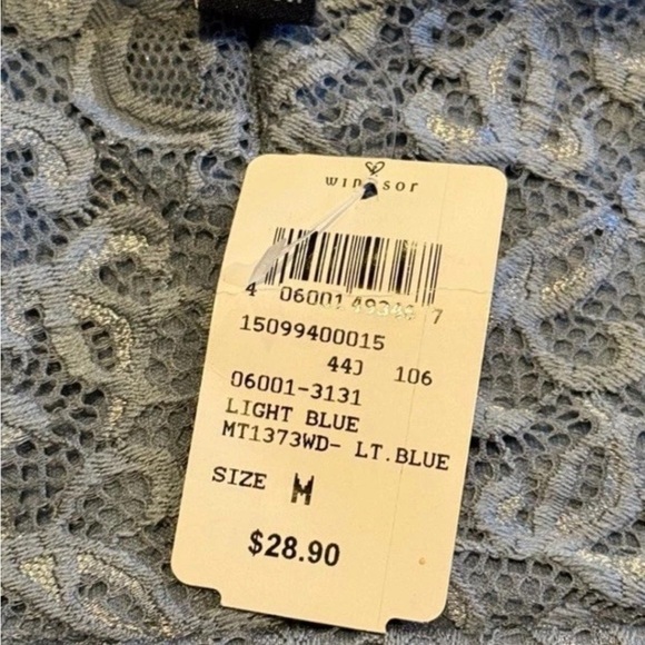 NWT Windsor Light Blue Lace Bodysuit. Medium - Picture 4 of 6